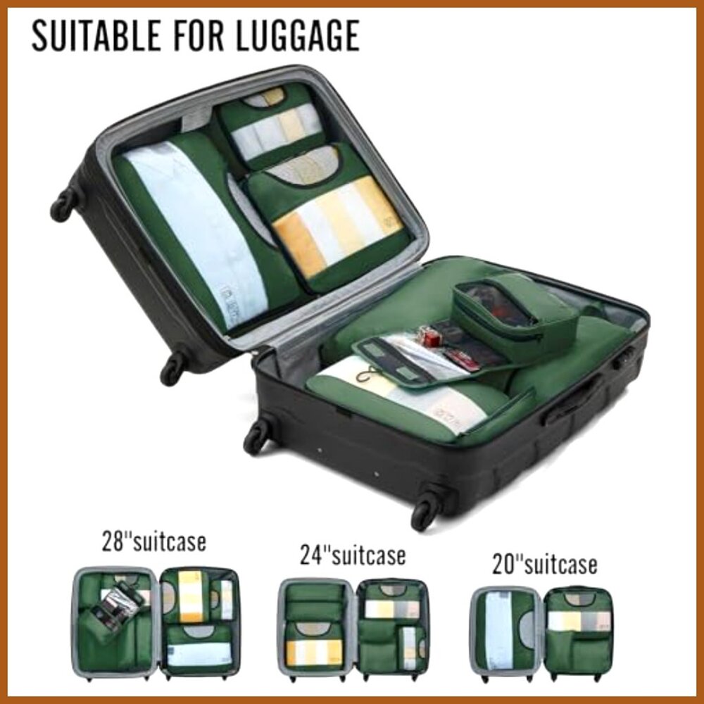 Twill Polyester Packing Cubes Set With Laundry An… - image 6